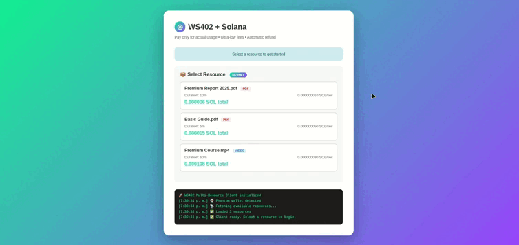 Solana HTTP Resource Demo