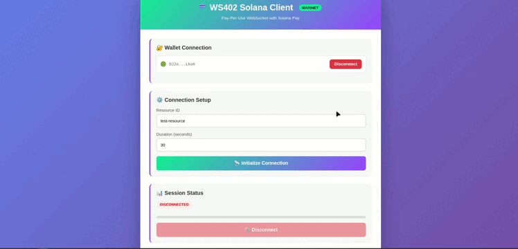 Solana WebSocket Demo