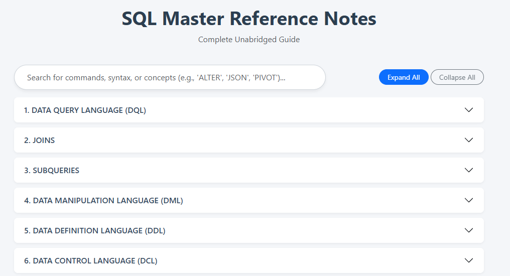 SQL Quick Reference