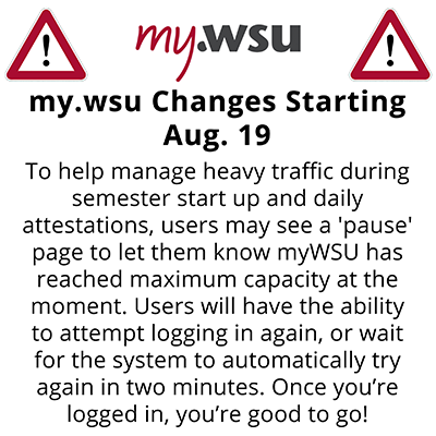 Important changes coming to my.wsu on August 19, 2020.