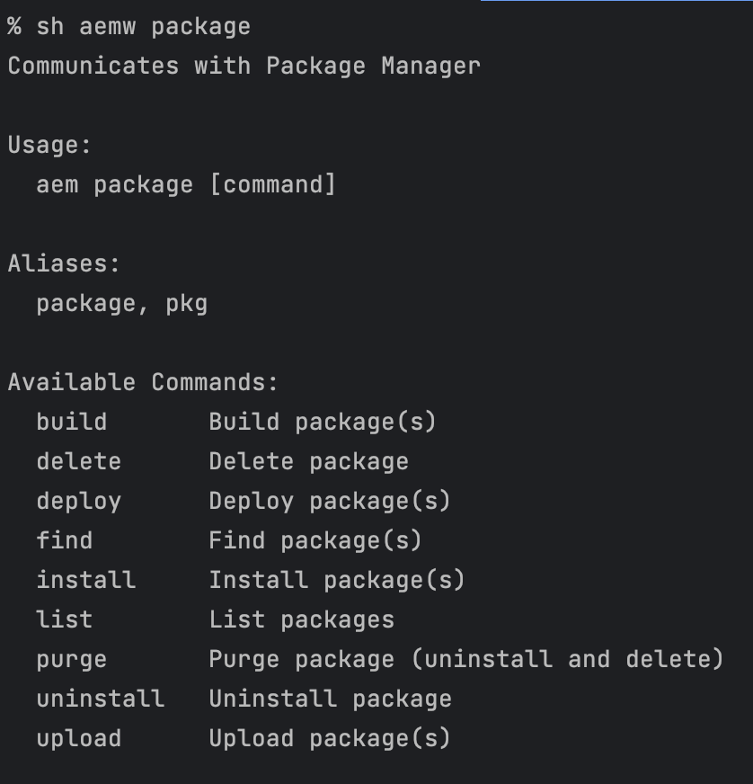 CLI Help Package