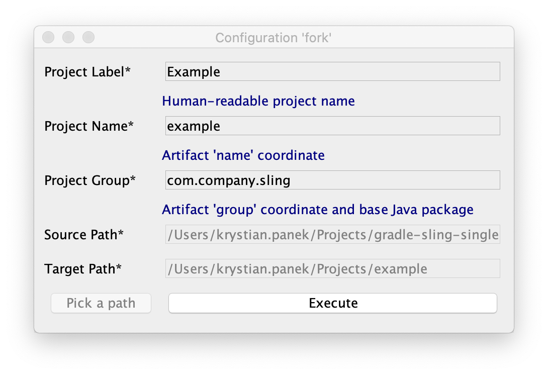 Fork Props Dialog