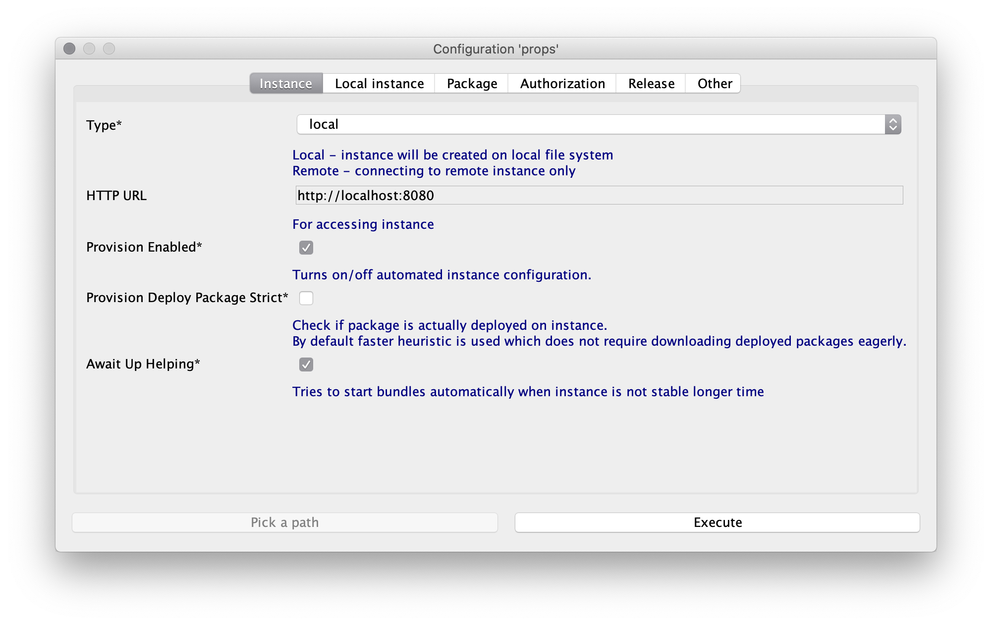 Fork Props Dialog