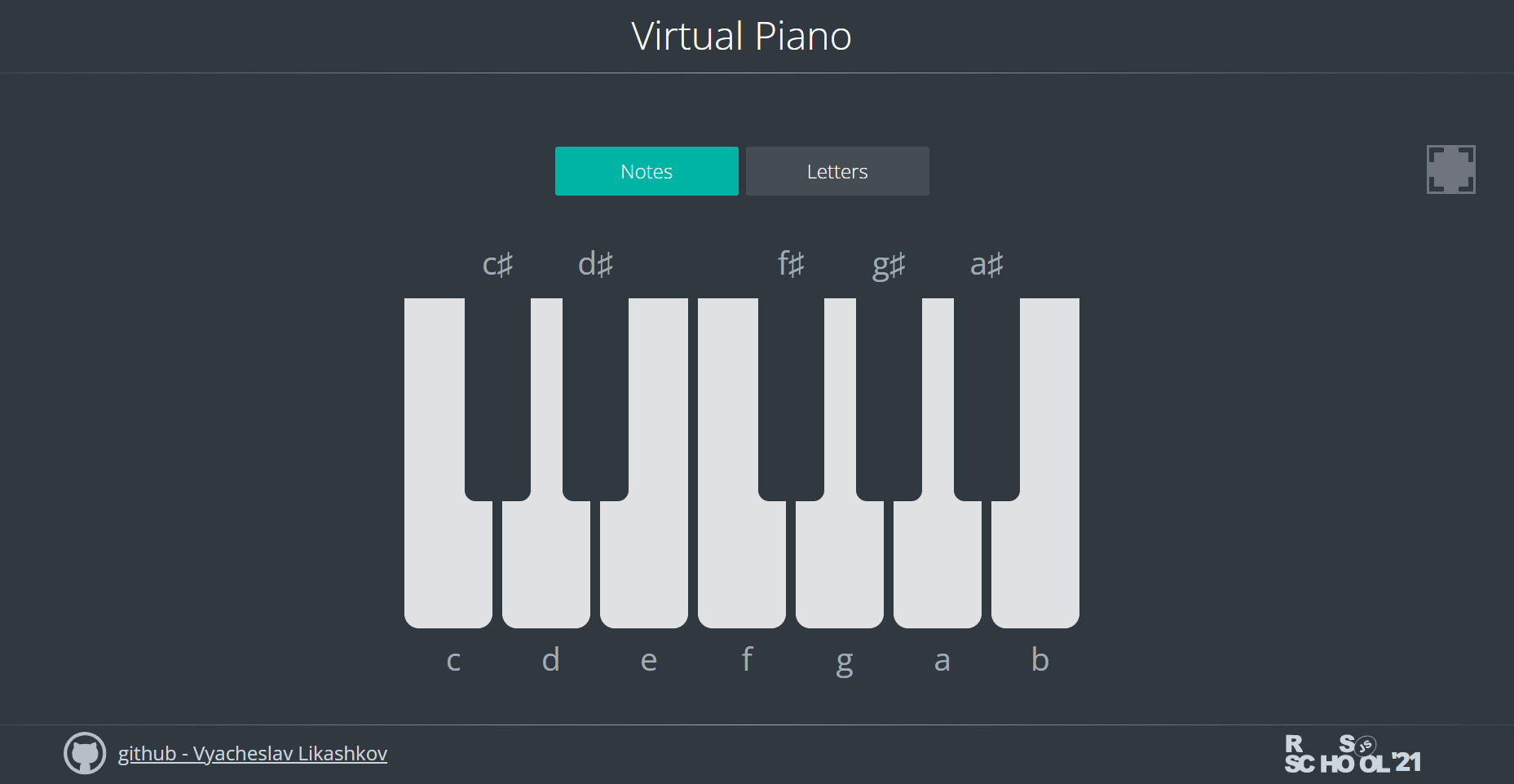 Screenshot of Virtual Piano