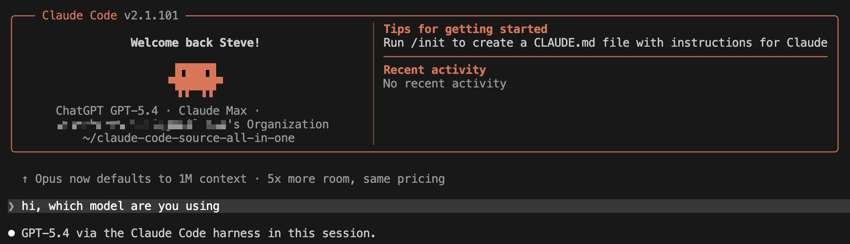 GPT-5.4 running via ChatGPT subscription