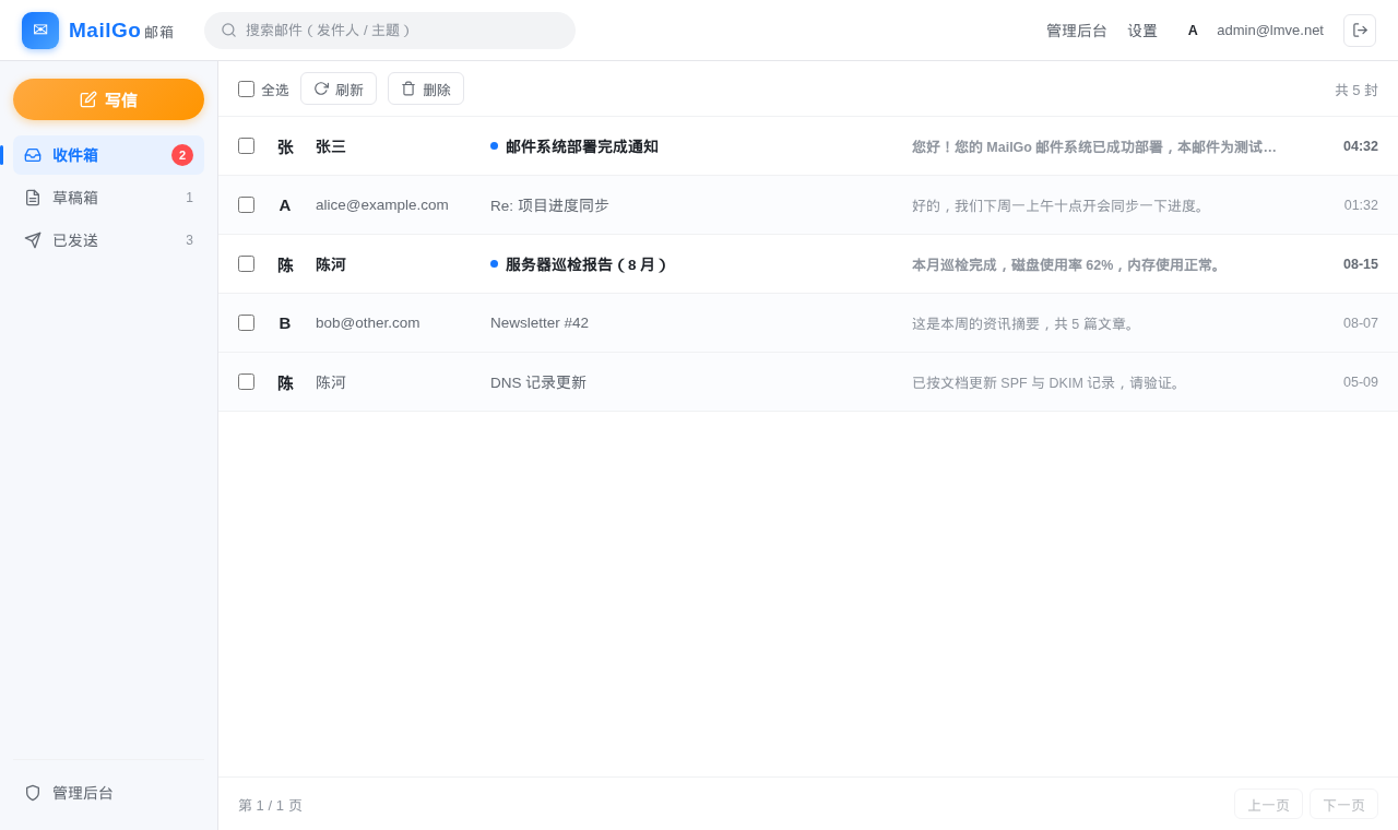 MailGo 界面一览