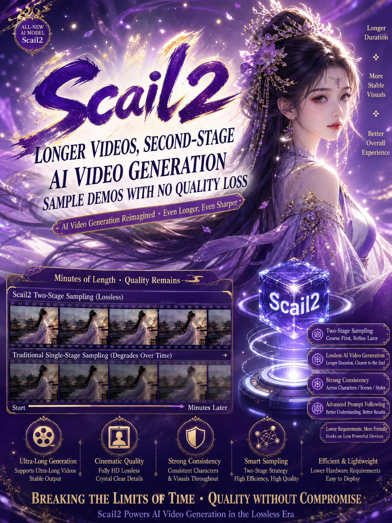 Scail2 Ultra-long Video Two-stage Sampling Non-degradation Workflow