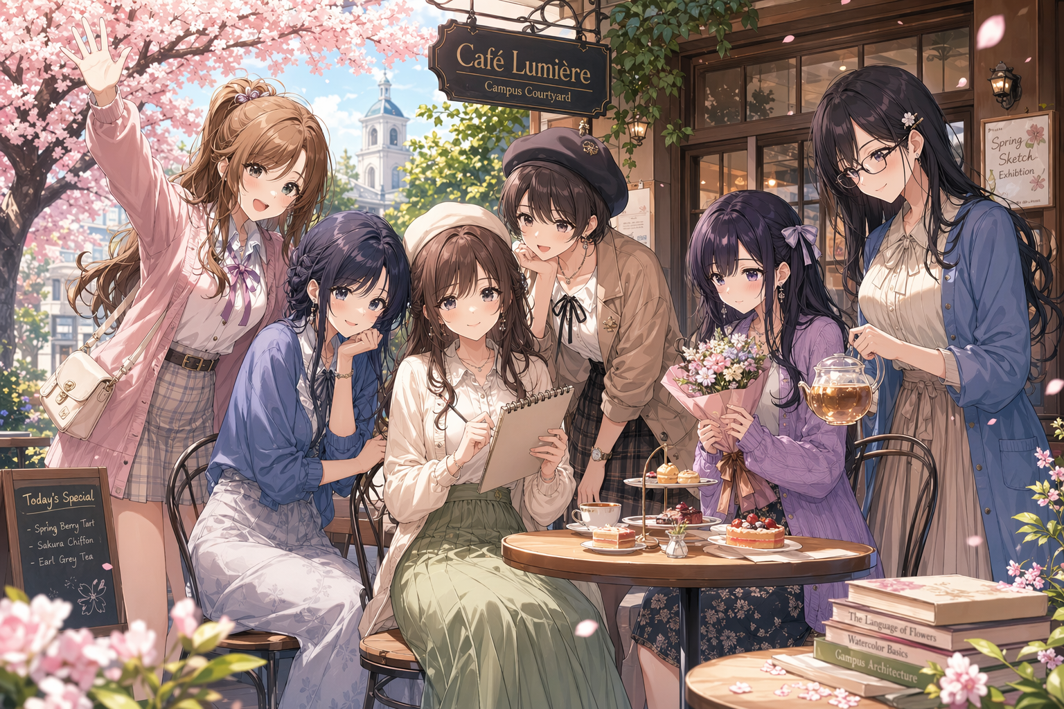 anime girls sweet group