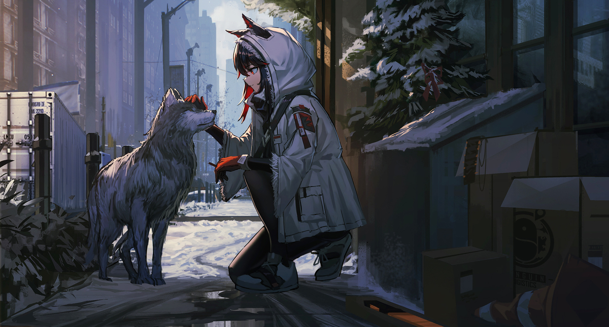 Contributor-provided snowy urban alley reference image
