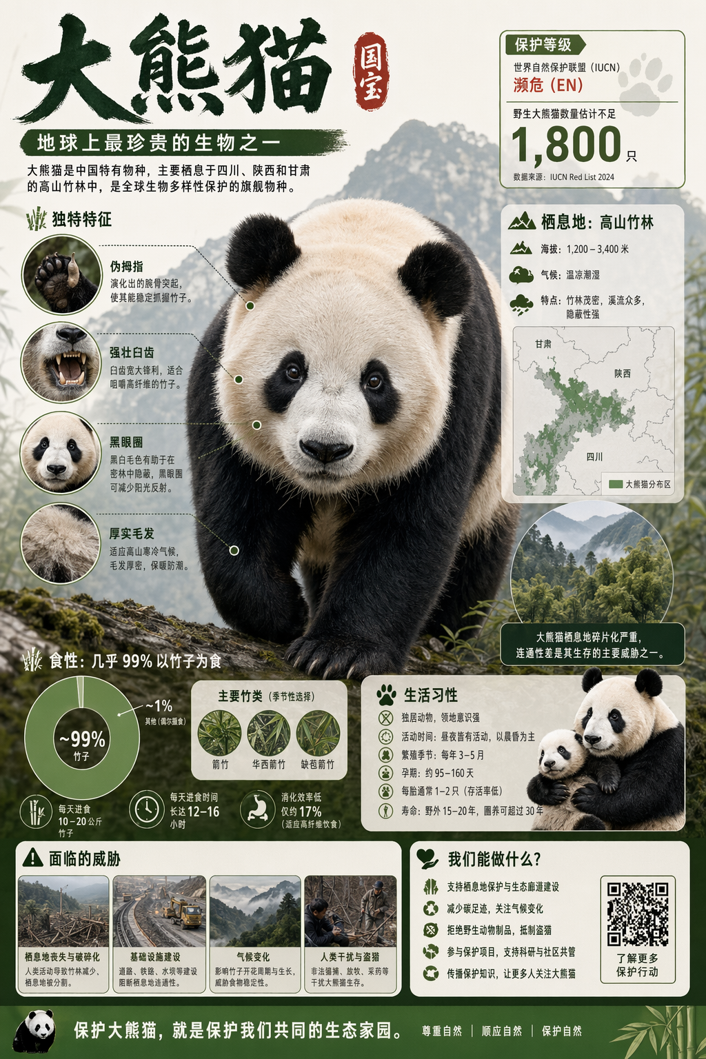 endangered animal chinese infographic