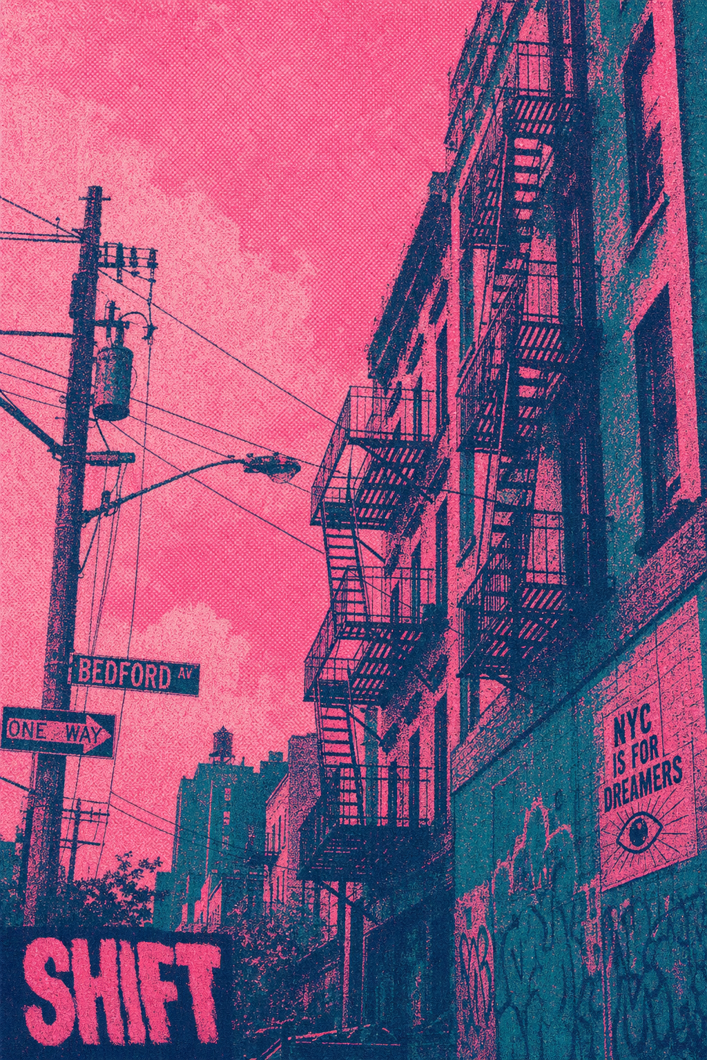 risograph urban landscape