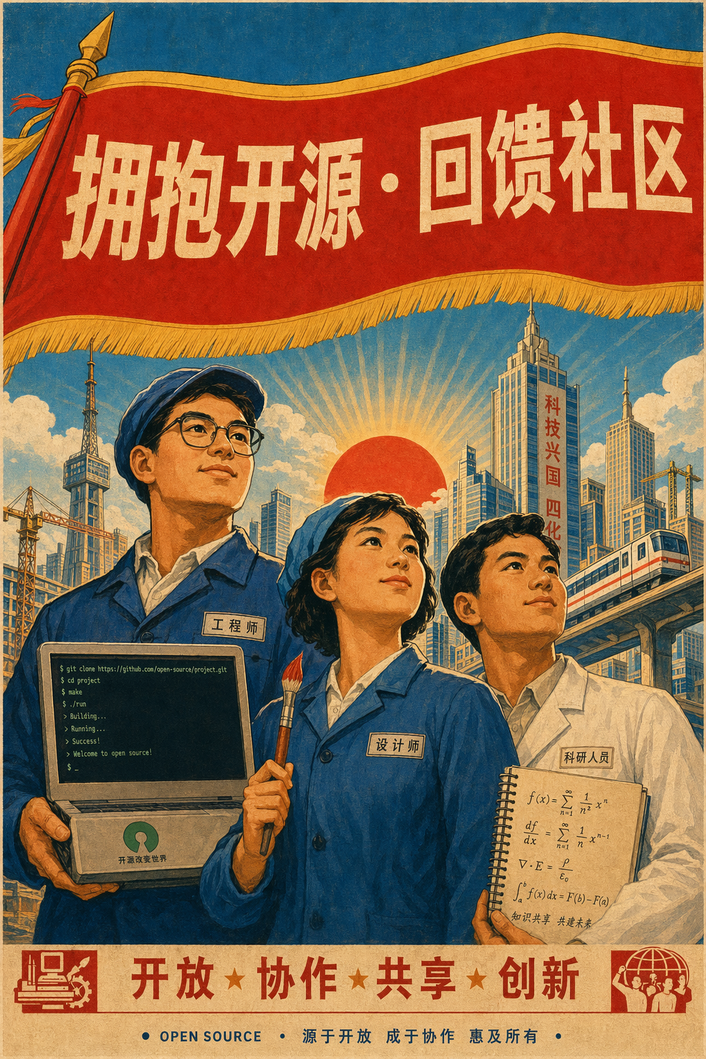 1980s propaganda poster