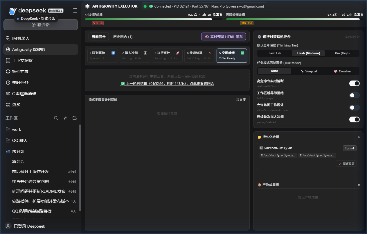 The War Room as a dsh sidebar panel