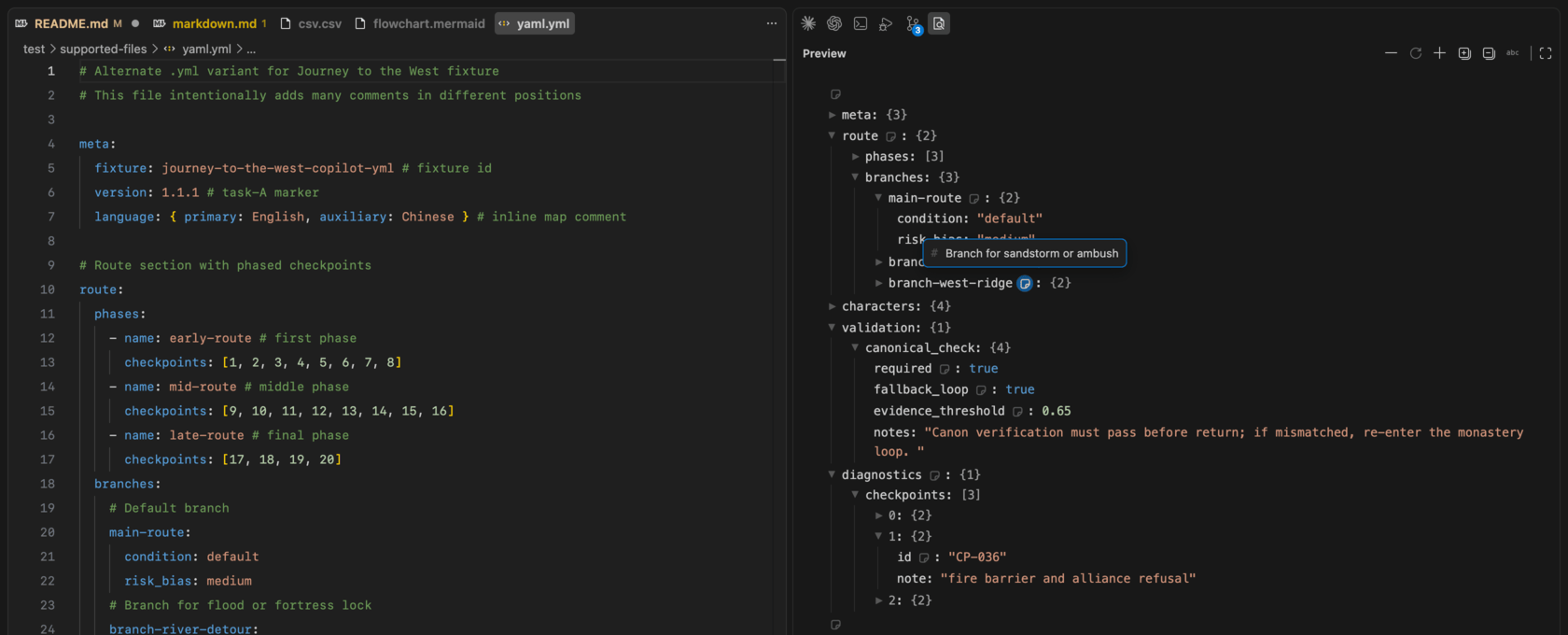 JSON / JSONL / YAML / TOML / XML