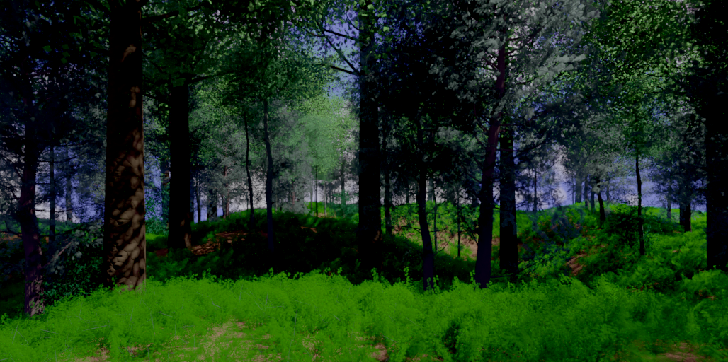 Preview of HyperBlend's canopy model forest.
