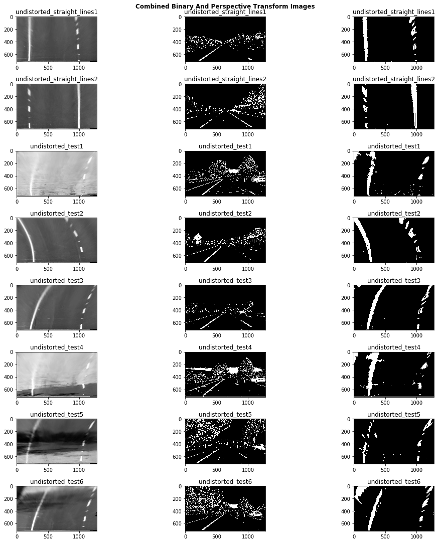 Perspective Transform And Thresholded Images