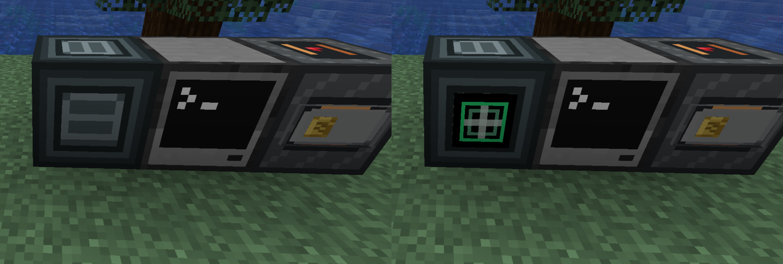 A Fingerprint Scanner before and after a successful player scan