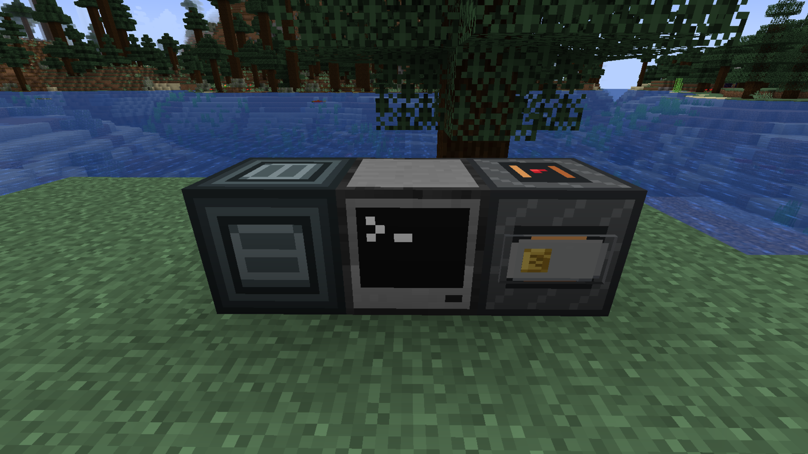 A Fingerprint Scanner, CC: Tweaked computer, and Smart Card Reader with an inserted card