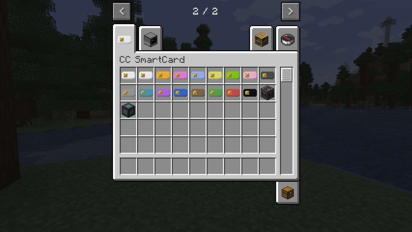 The CC SmartCard creative tab showing white and dyed Smart Cards