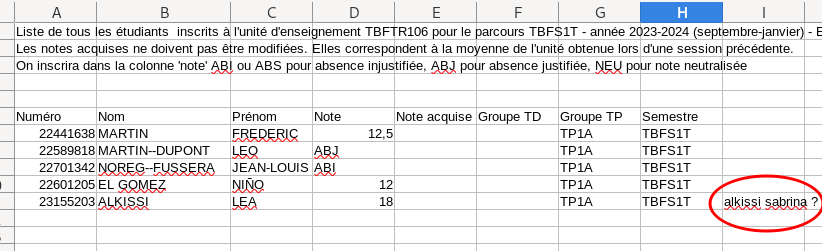 alt "Le nom tel que saisi dans l'autre onglet apparaît en fin de ligne."