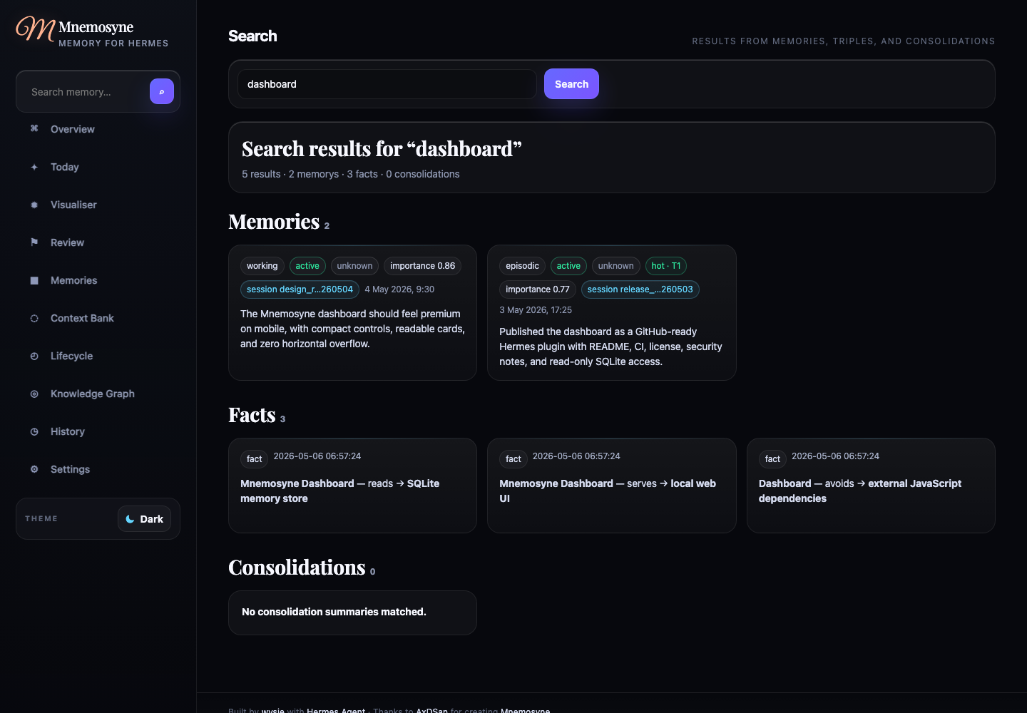 Desktop dark global search
