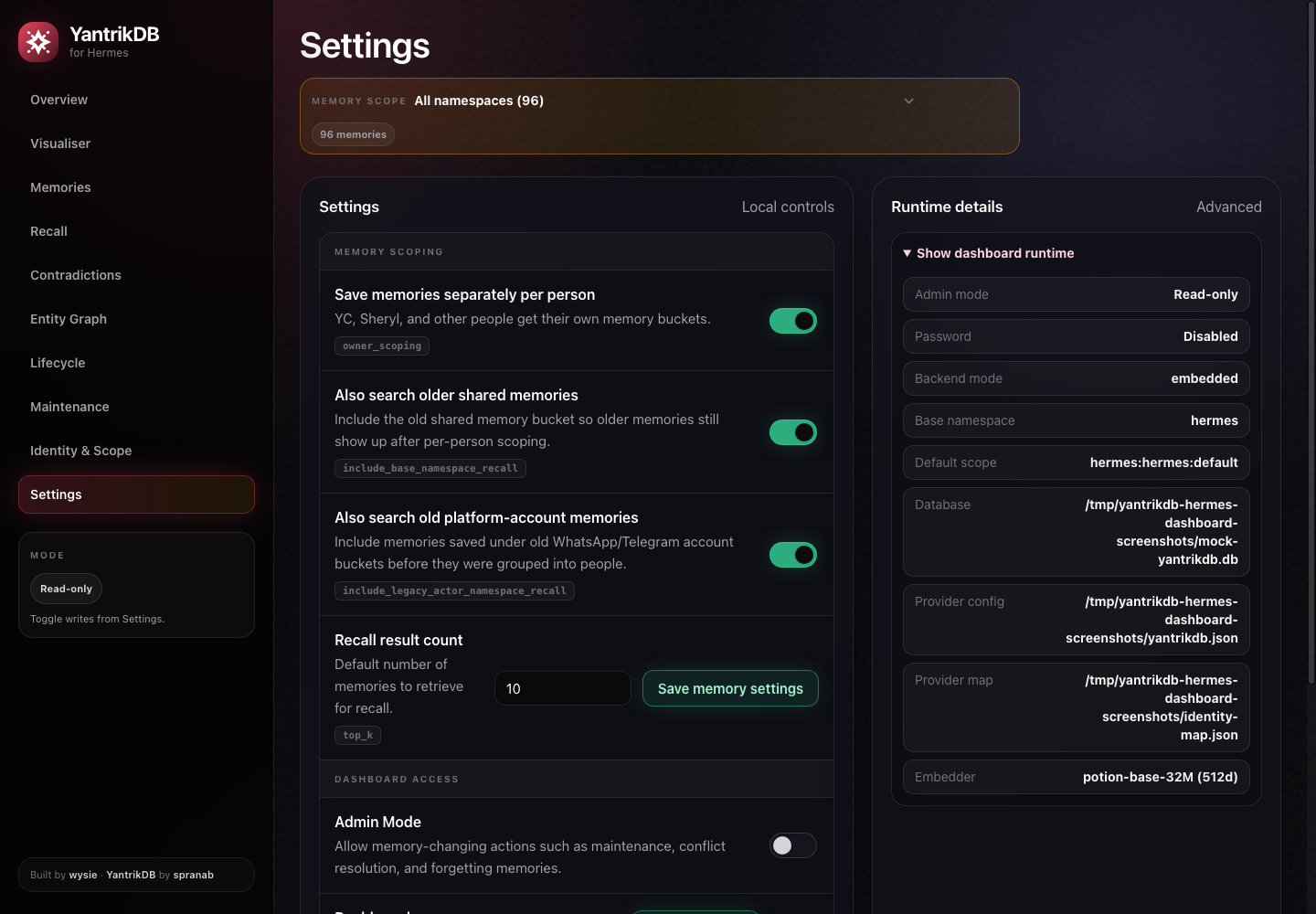 Desktop settings