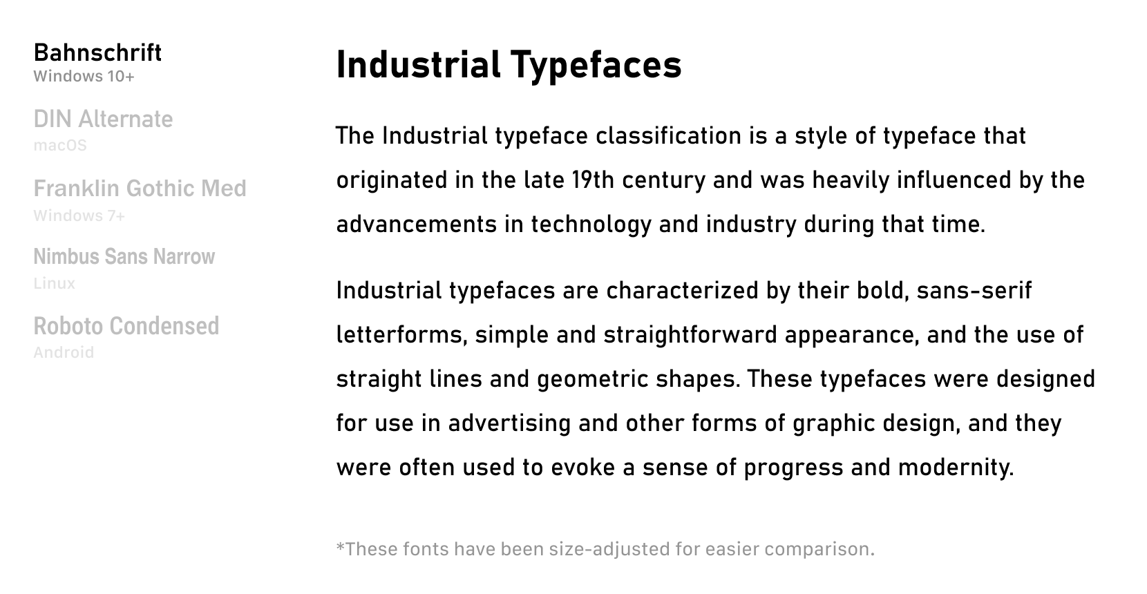 Industrial Font Rendering