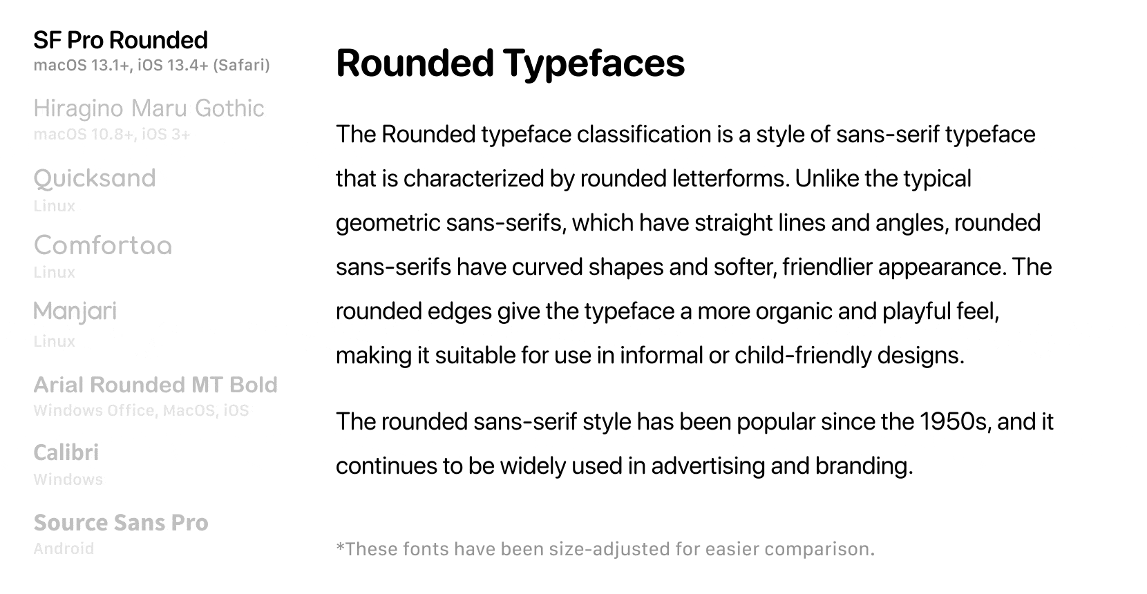 Rounded Sans Font Rendering