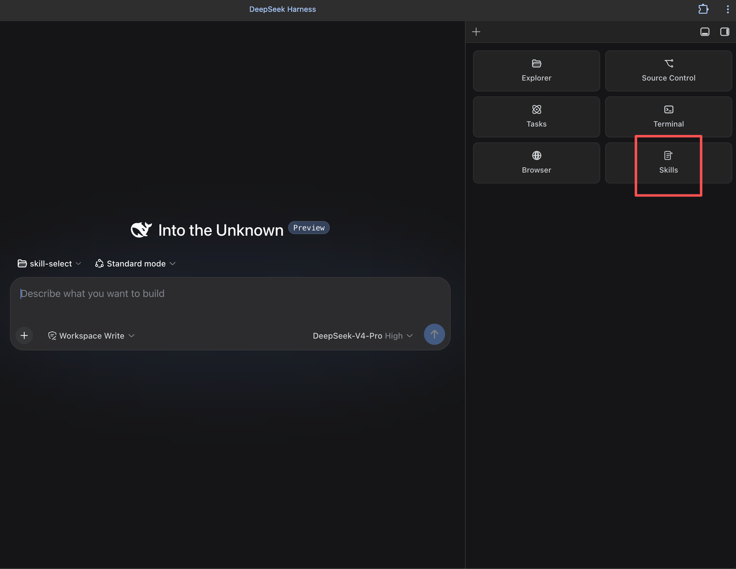 Skills tab inside dsh-better-sidebar