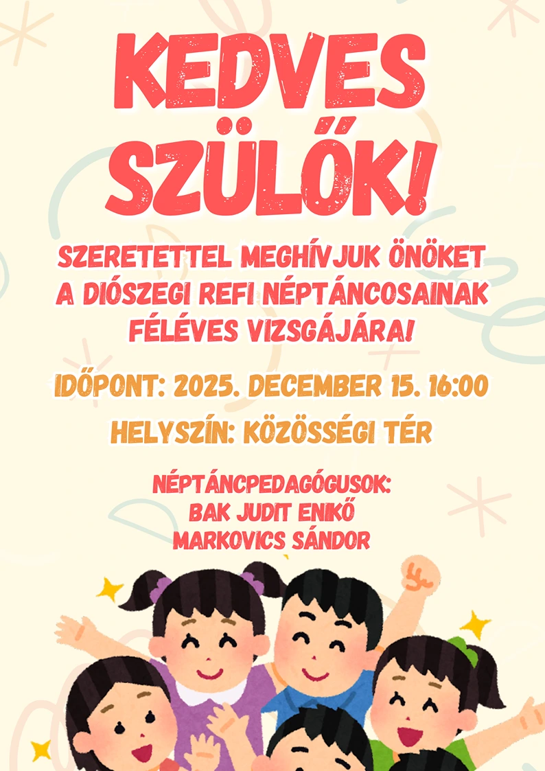 Refi néptáncosainak féléves vizsgája