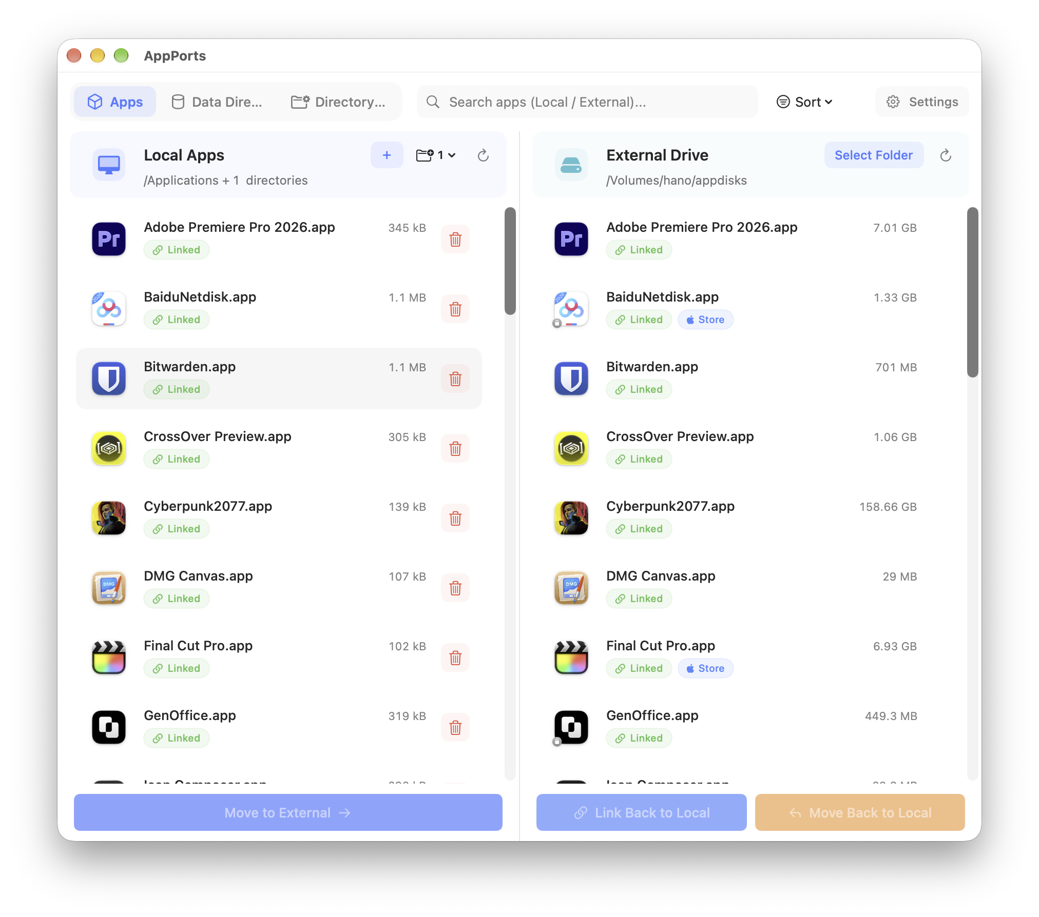 AppPorts 1.9.0 English interface