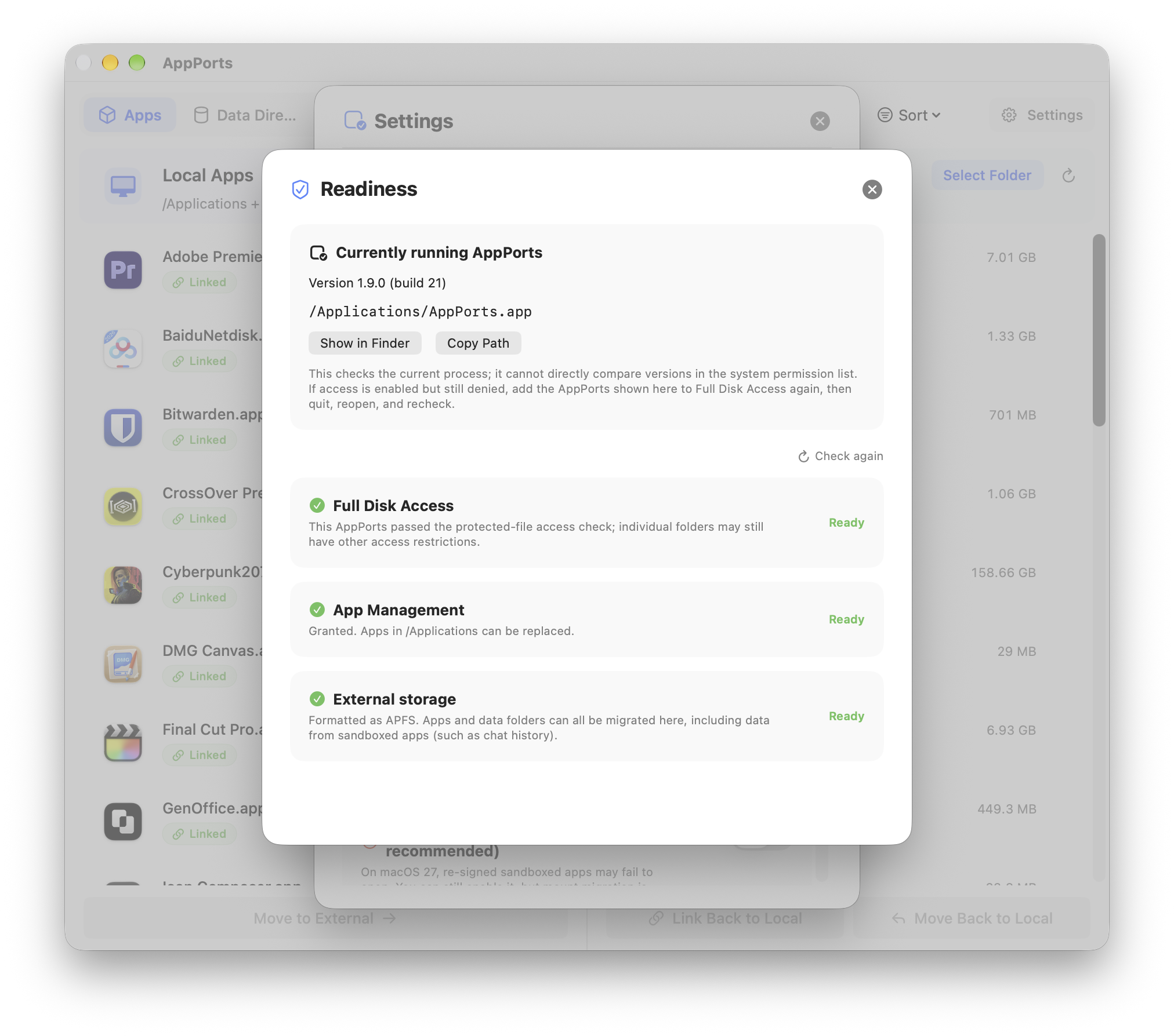AppPorts screenshot 1