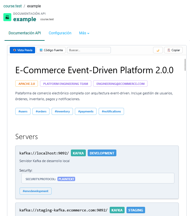 ApiDocs: Módulo de Moodle para Documentación de APIs - Captura 1