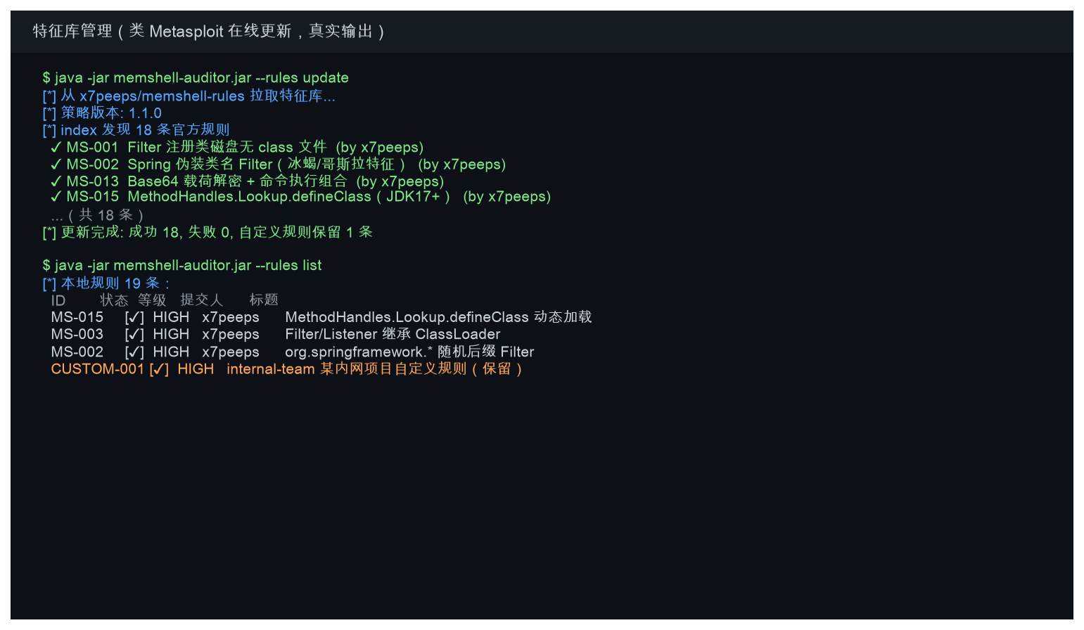 特征库管理终端演示