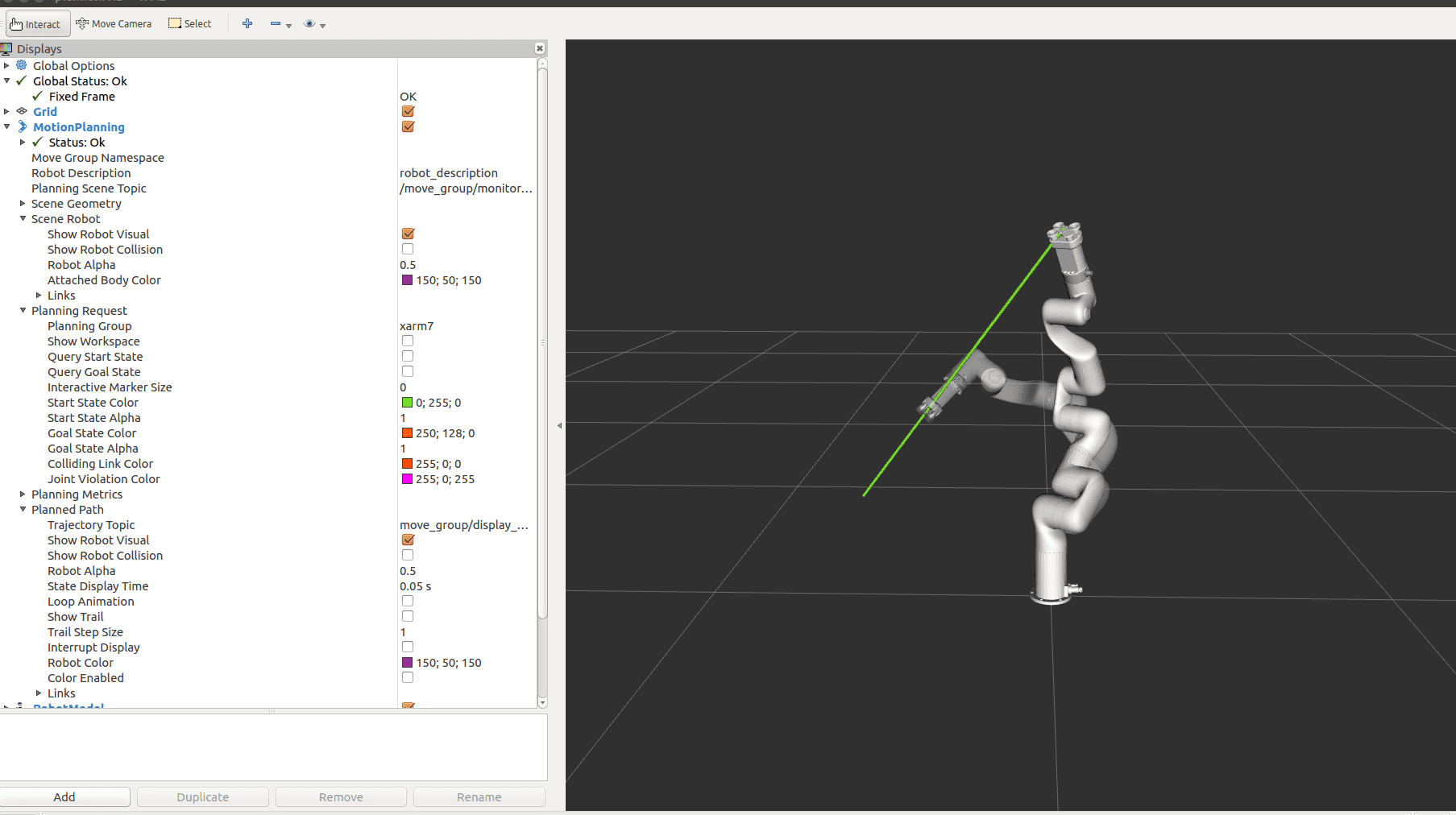 ROS Package: xarm_planner