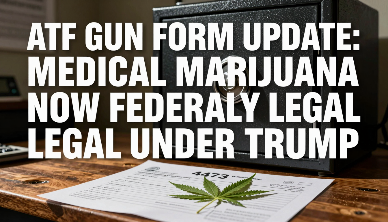 ATF Gun Form Update: Medical Marijuana Now Federally Legal Under Trump