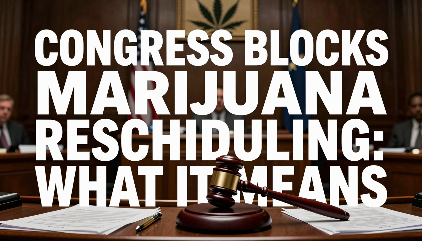 Congress Blocks Marijuana Rescheduling: What It Means