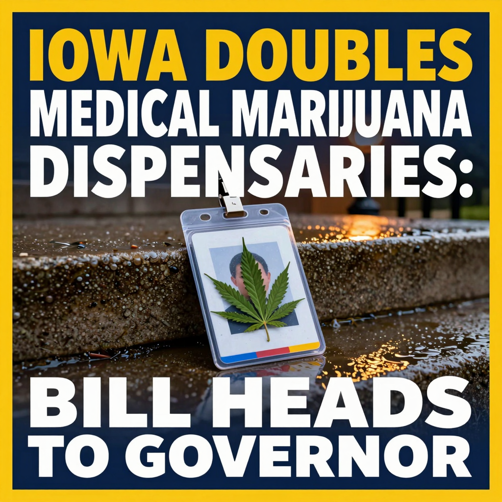 Iowa Doubles Medical Marijuana Dispensaries: Bill Heads to Governor — visual