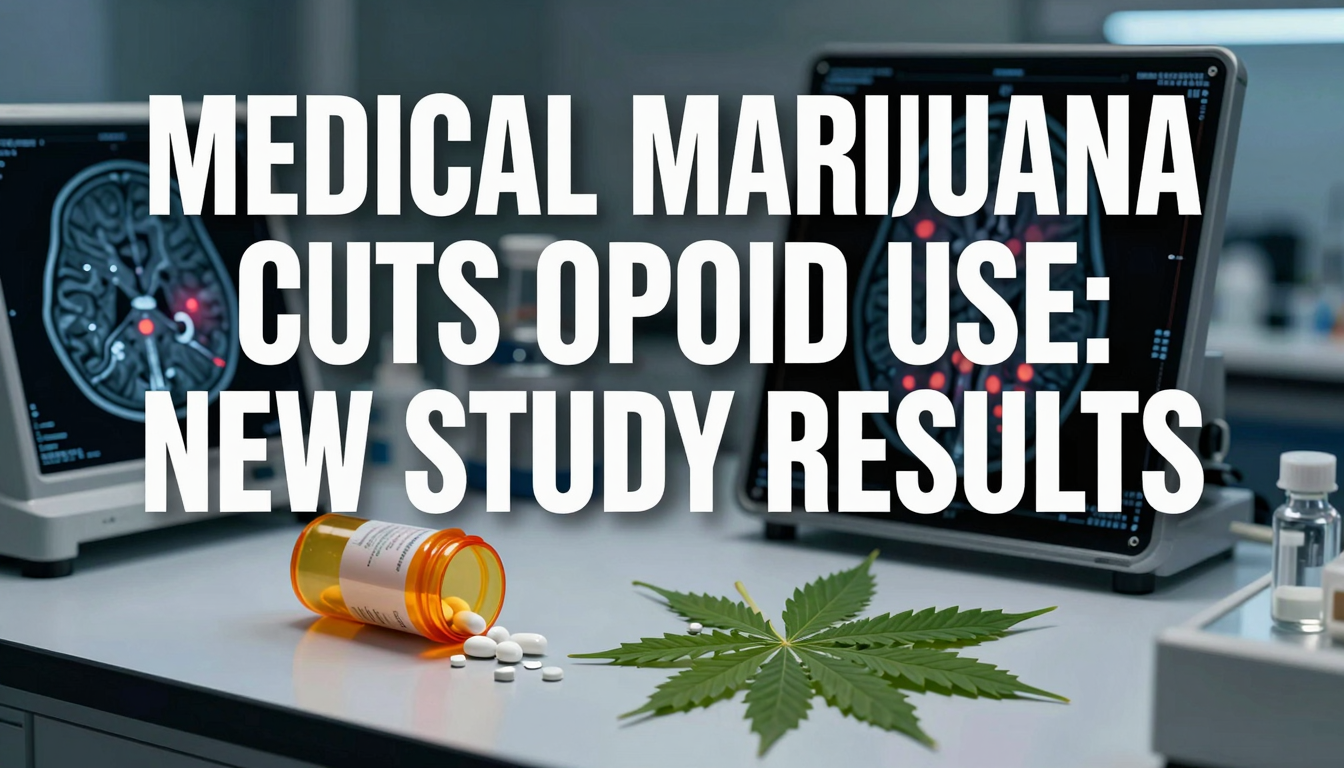 Medical Marijuana Cuts Opioid Use: New Study Results