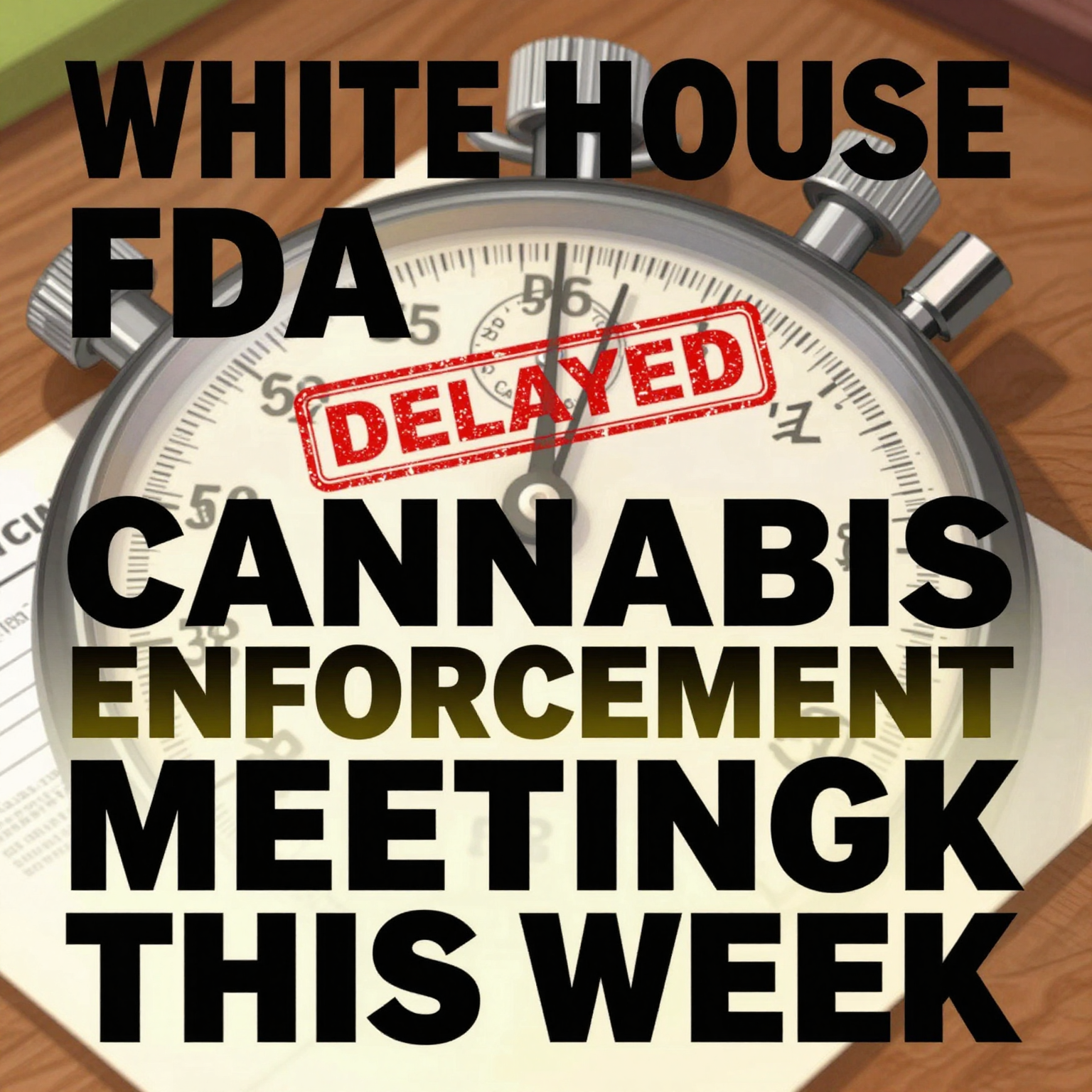 White House FDA Cannabis Enforcement Meetings This Week — visual