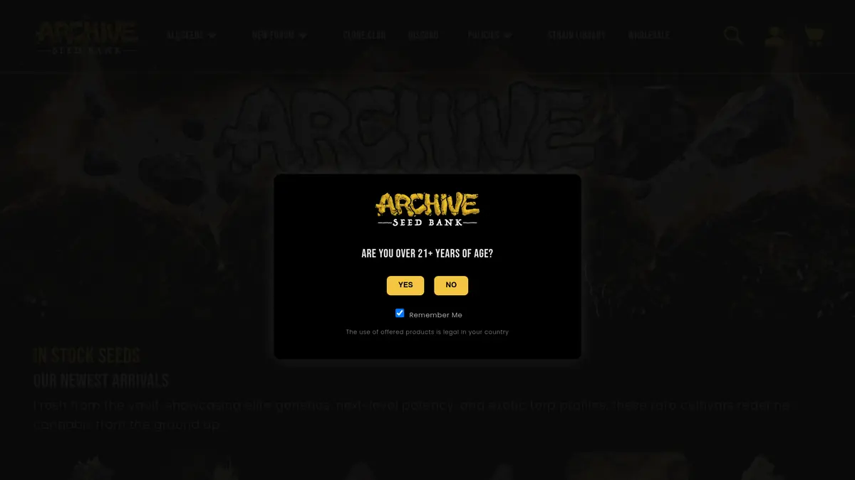 Archive Seed Bank website