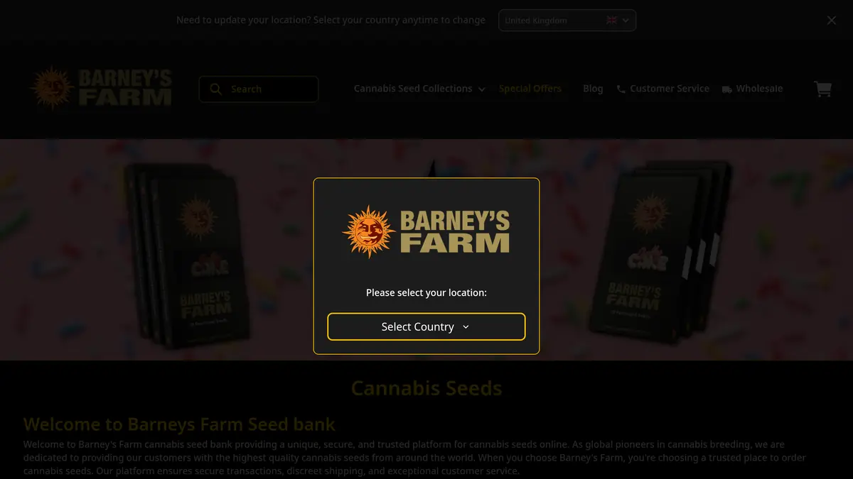 Barney's Farm website