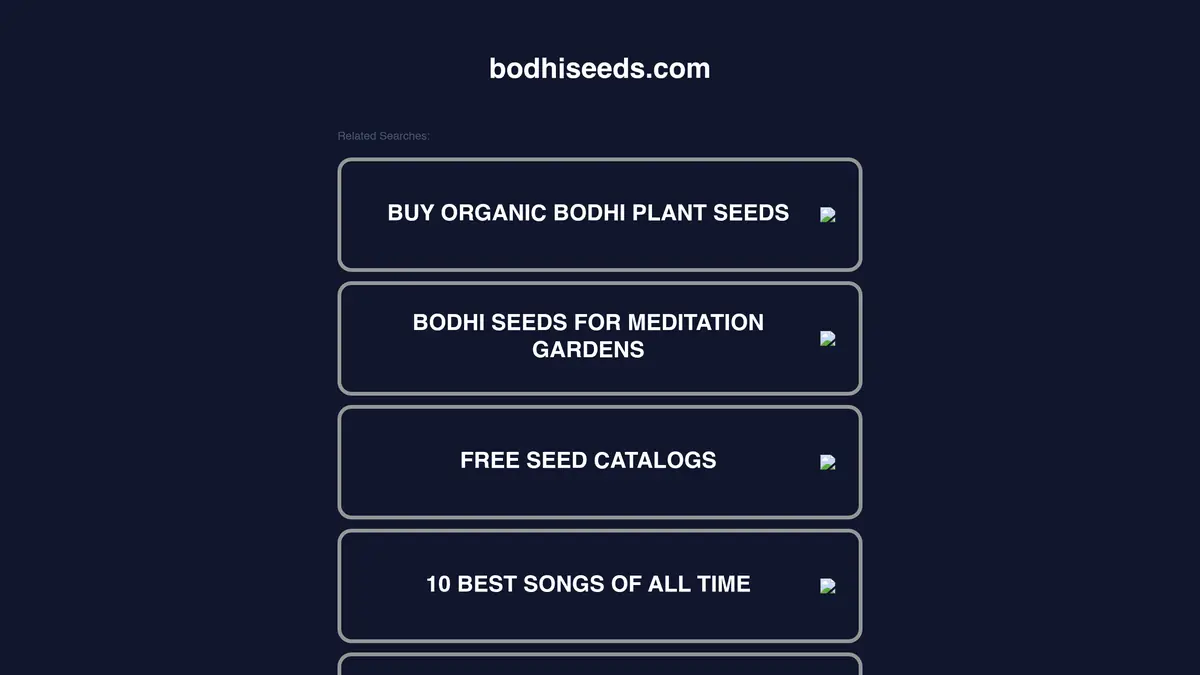 Bodhi Seeds website
