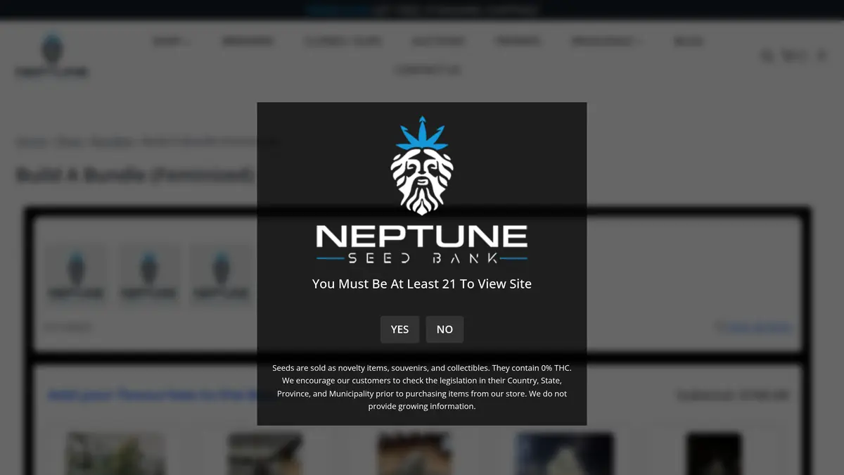 Neptune Seed Bank website