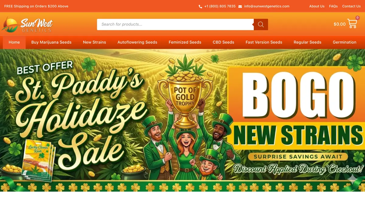 Sunwest Genetics website