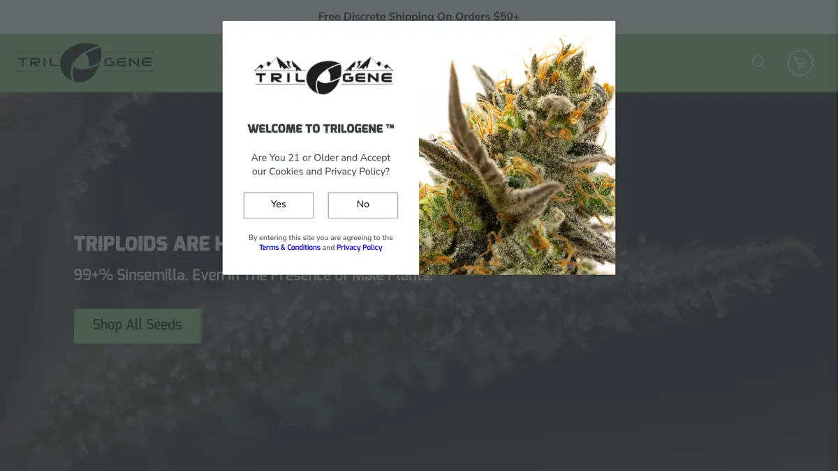 Trilogene Seeds website