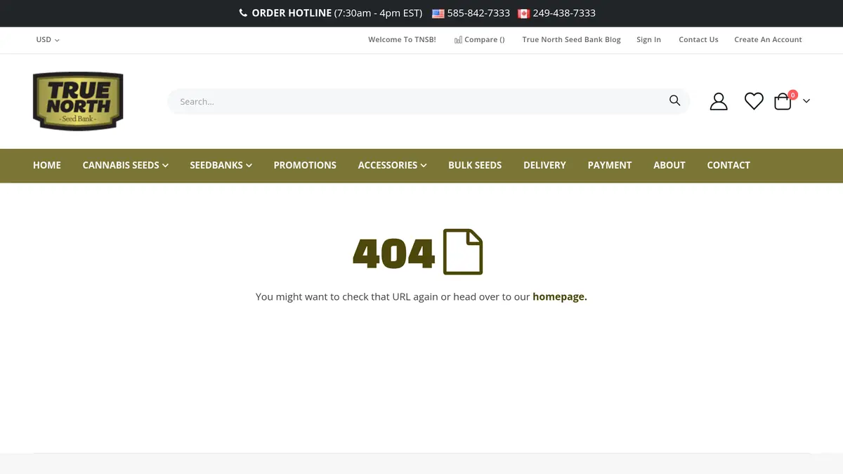 True North Seed Bank website