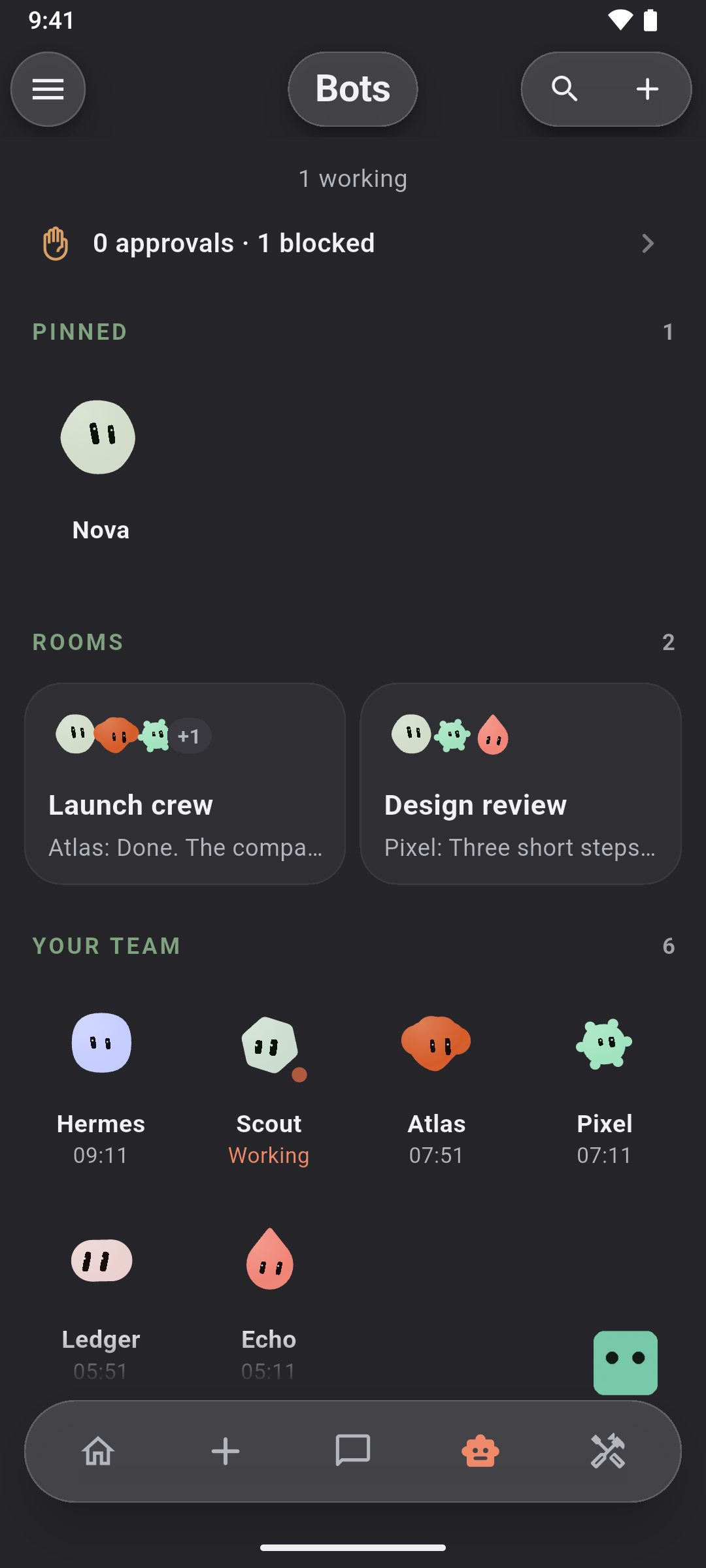 Bot Mode: the profiles of a Hermes server, each with its own face