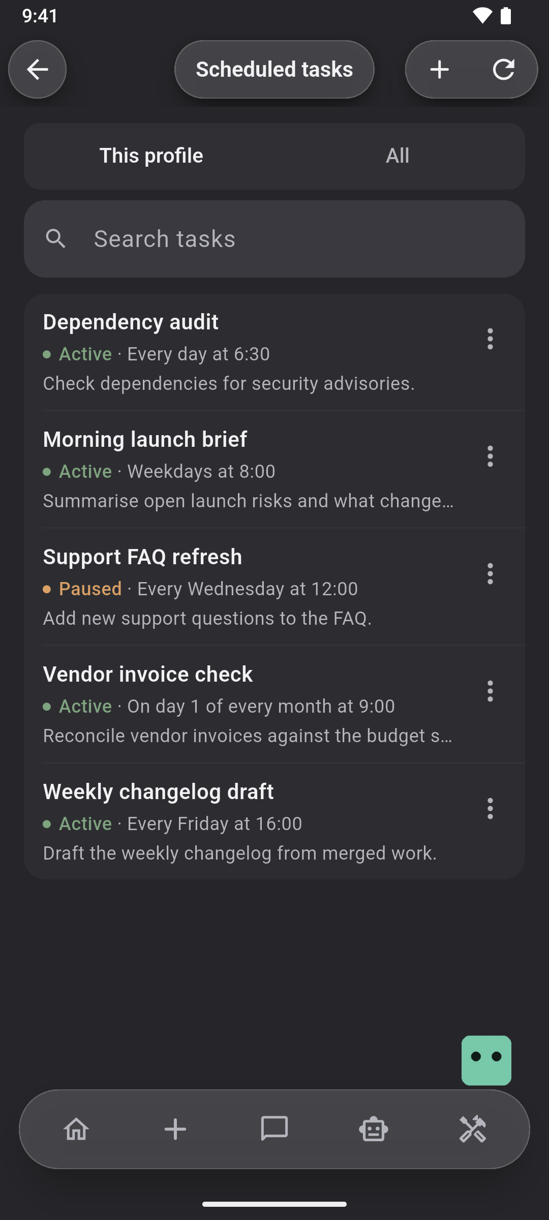 Scheduled Cron jobs