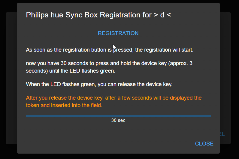 Just bought Hue sync box and says it's in progress but lights not